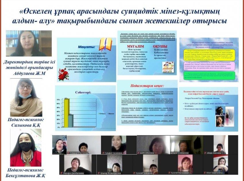 Сынып жетекшілер отырысы