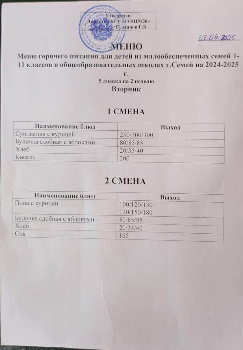 Ас мәзірі